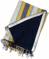 Kikoy Towel MulitColour, Jean Blue, Yellow, White_393/3