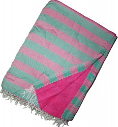 Kikoy Beach Towel Grey/Pink striped_387/7