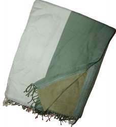 Kikoy Beach Towel White & Pale Green_397/3