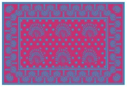 Kanga Peacock Pink/Blue_02/02