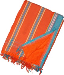 Kikoy Beach Towel Orange Peach striped_S340/25