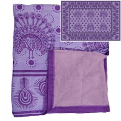 Kanga Towel Peacock Light Purple/Purple