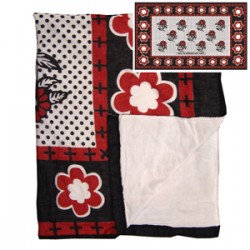 Kanga Towel Flower White/Red 