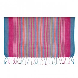 Fuchsia Pink/Multi Colour Stripes