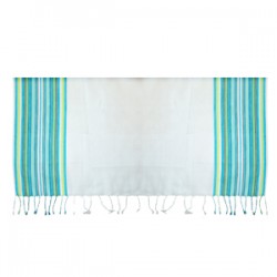 White/Mint Blue Multi Stripes