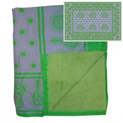 Kanga Towel Peacock Lilac/Lime 