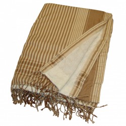 Kikoy Towel Beige with Light Brown Stripes_264/17