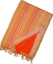 Kikoy Beach Towel Yellow/Peach multiple stripes_334/25