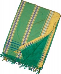 Kikoy Beach Towel Yellow Green striped_S274