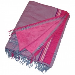 Kikoy Towel Two Tone Pink/Grey_276